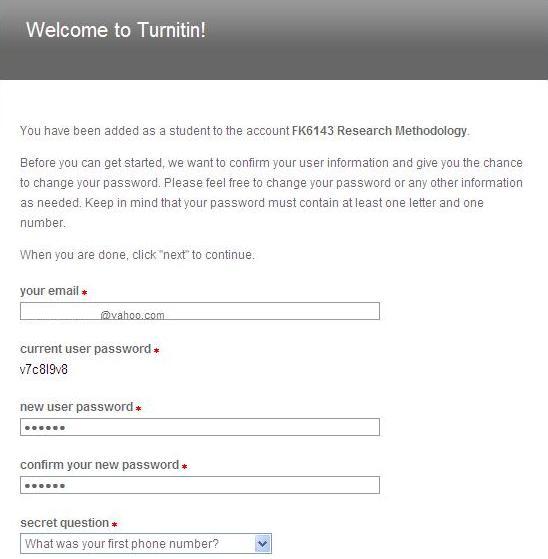 Changing your password